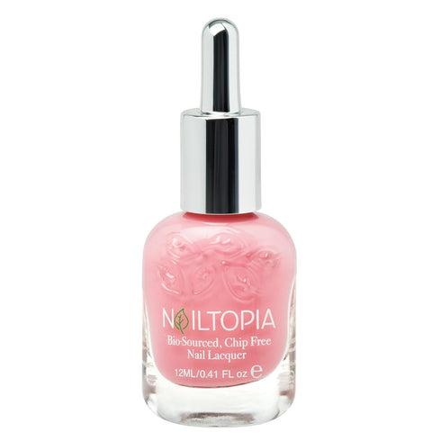 Nailtopia Plant-Based Chip Free Nail Lacquer, Non Toxic Long-Lasting Polish - Uptown Girl (Light Pink) - 0.41oz
