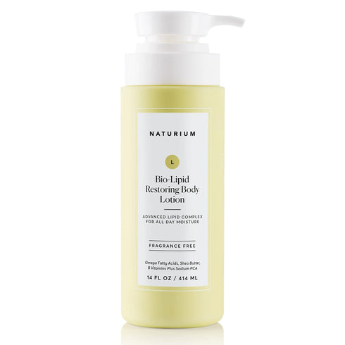 Naturium Bio-Lipid Restoring Body Lotion - Fragrance Free, 14 oz with Shea Butter for Moisturizing