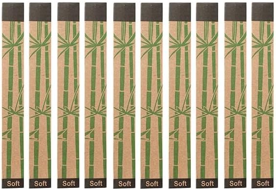 Lunaya Bamboo Toothbrush Set - 10 Pack - Natural Bamboo - Brown Nylon
