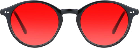TIJN Blue Light Blocking Glasses Men Women Vintage Thick Round Rim Frame