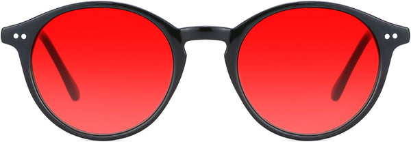 TIJN Blue Light Blocking Glasses Men Women Vintage Thick Round Rim Frame