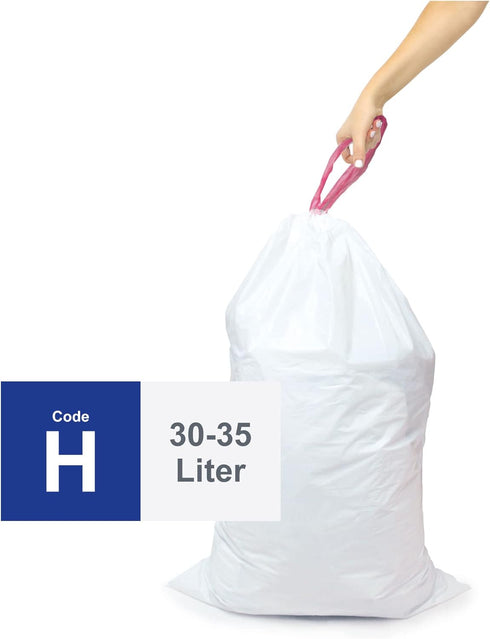Extreme Consumer Products Trash Bags, 50 Count, Compatible with Simplehuman Code H, Durable Drawstring Liners