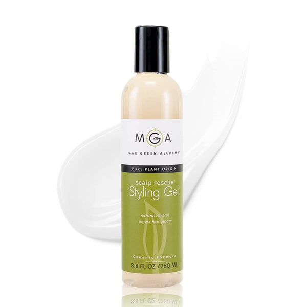 Scalp Rescue Styling Gel, 8.8 Fl Oz | Organic Unisex Formula for Frizz Control, Flexible Natural Hold