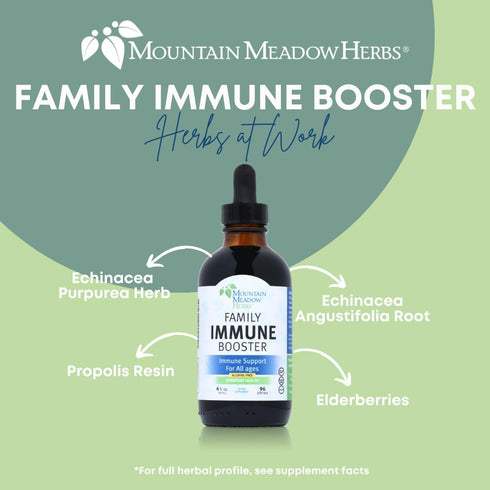 Immune Immune 4 oz Mountain Meadow Herbs Family Booster Extract with Sambucus Elderberry and Echinacea | Optimal