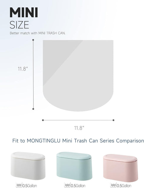 150 Counts / 5 Rolls Mini Trash Bags for Mini Trash Can, 0.5 Gal, Fit 2 Liter or Less