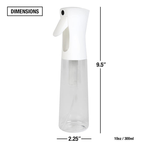 STUDIO LIMITED Hair Spray Bottle, 10 oz Continuous Water Mister, Refillable Fine Mist for Hair Styling, Gardening, Skull