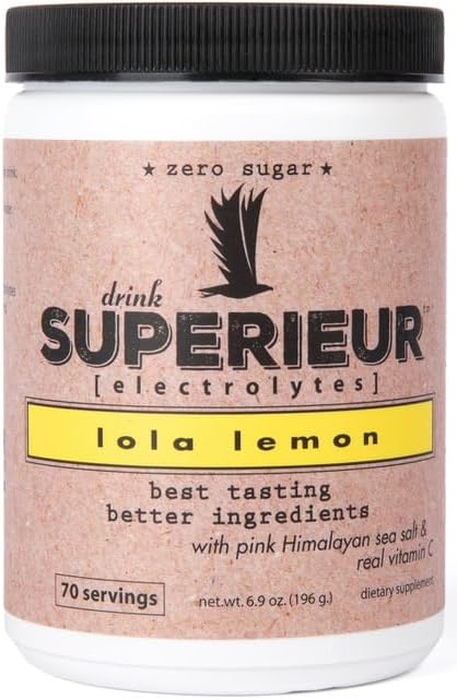 Superieur Electrolytes – Plant Based Supplement w/Sea Minerals for Hydration & Recovery – Vegan, 70 Servings