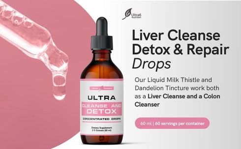 Liver Cleanse Detox & Repair Drops, Milk Thistle, Dandelion Root & Artichoke Extract