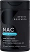 Sports Research N-Acetyl L-Cysteine (NAC) 600mg, 90 Veggie Capsules - Vegan, Non-GMO, Gluten Free with Lemon Aroma