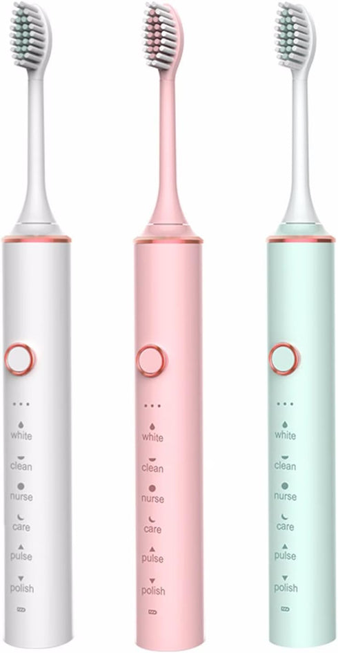 WSYKC Electric Toothbrush Combo, USB Rechargeable Toothbrush, 3 Electric Toothbrush Handles, 12 and