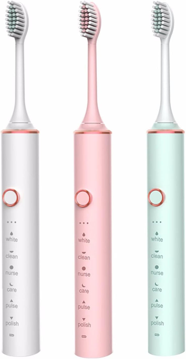 WSYKC Electric Toothbrush Combo, USB Rechargeable Toothbrush, 3 Electric Toothbrush Handles, 12 and