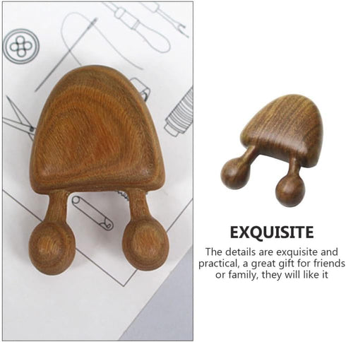 Vugyue Wood Facial Massager, Acupoint Massager, Nose Eye Neck Wood Scraper, Smooth Surface Without Burrs Face Skin Care