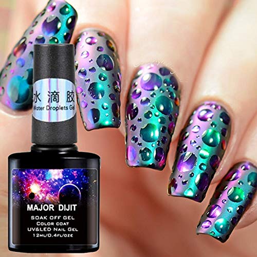 Major Dijit 8ml/Bottle Soak Off UV LED Nail Gel Polish Water Droplet Nails Gel Nail Art Design (B)