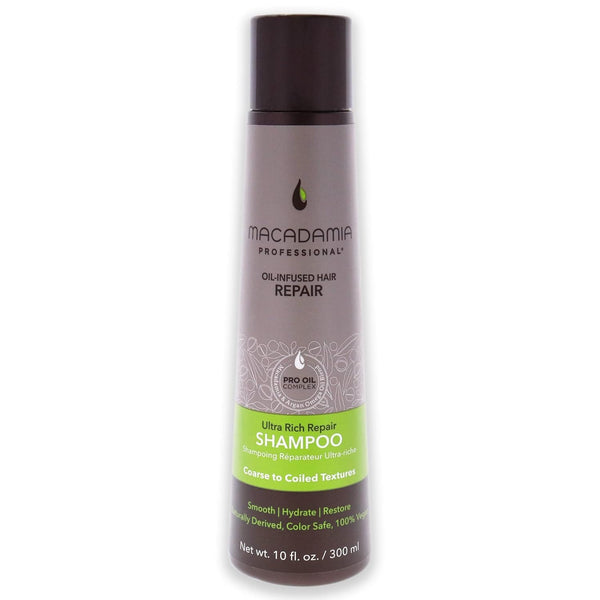 Macadamia Professional Hair Care Ultra Rich Hair Repair Shampoo - 10oz, Sulfate & Paraben Free, Vegan