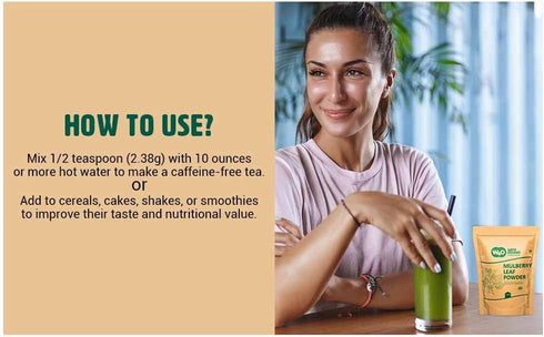 WAY 4 ORGANIC W4O Mulberry Mulberry 2 Lb(2 Packs 1lb) Way4Organic Leaf Powder - Leaf Extract- All-Natural Raw Herb