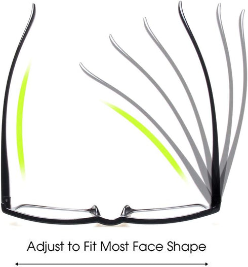 NORPERWIS 5 Pairs Quality Reading Glasses for Men and Women - Vintage Spring Hinge Readers (5 Pack Black, 2.75)