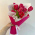 DODXIAOBEUL 20 Sheets Dark Pink Waterproof Flower Wrapping Paper, 22 x 22inch, Florist Bouquet Gift Packaging