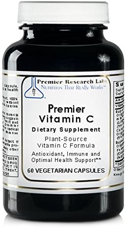 Vitamin C Supplement by Premier Research Labs - Natural Whole Food C Complex, 60 Vegetarian Capsules with Bioflavonoids