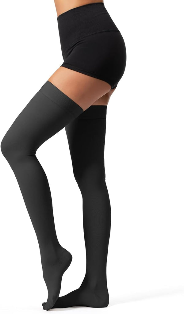 Thigh High Compression Socks,20-30 mmHg Closed Toe Compression Stockings for Men Women,for