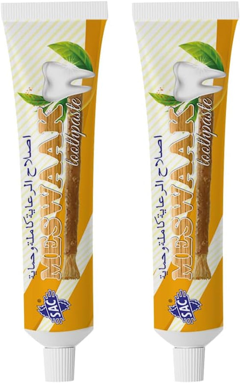 SAC Herbal Miswak Toothpaste | Fluoride-Free Natural Toothpaste with Miswak Essence for Oral Health | 200gm