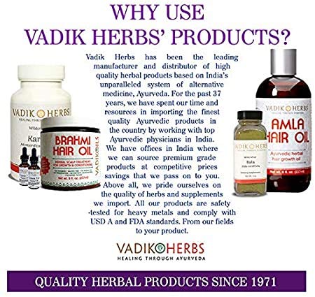 Vadik Herbs Brahmi Amla Hair Oil, 8 oz, Ayurvedic Hair Growth & Conditioning Oil with Rosemary