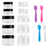 Accmor 10 Pieces Makeup Travel Containers with Lids, Cosmetic Jars with Mini Spatulas for Gift (Random Color)