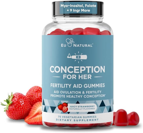 Conception for Her Fertility Gummies with Myo Inositol, Folate & More, 75 ct Gummies
