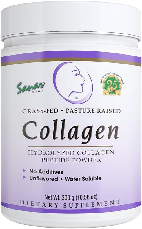 Sanar Naturals Collagen Peptides Powder - Promotes Hair, Nail, Skin, Joint, Bone Health, Unflavored, 10.58 oz