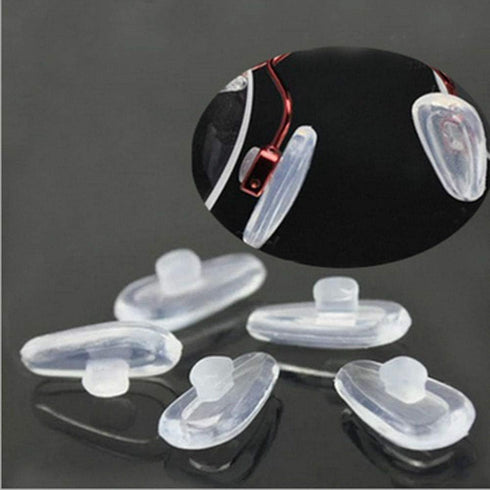 Push-in Eyeglass Nose Pads, 6 Pairs of 15mm Soft Silicone Air Chamber Nose Pads for Glasses