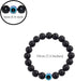Triple Protection Bracelet for Luck and Prosperity, Hematite Black Obsidian Tiger Eye Stone, Adjustable Elastic for Men
