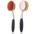 Yoseng Foundation Brush for Liquid Makeup, Rose Gold Oval Face Brush with Cover and Egg Cleaner for Flawless Application