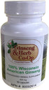 100% Pure Wisconsin American Ginseng Capsules - 500mg Authentic Panax Quinquefolius, No Fillers or Additives