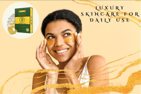 Under Eye Patches (20 Pairs) Golden Eye Mask with Collagen, Smooths Dark Circles, Puffy Eyes & Wrinkles