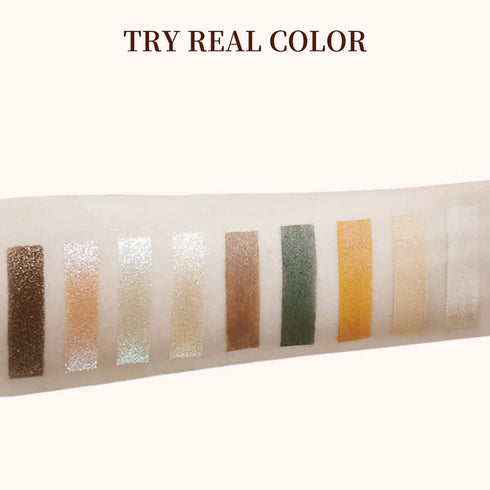 Catkin Eyeshadow Palettes, 9 Blendable Shades, Smooth Long Lasting Matte and Glitter Eye Makeup (C16)