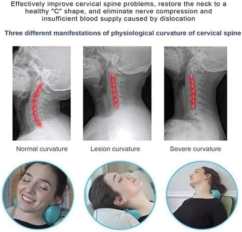 YYLJLXX 15 Neck Pain Relief Cushion Stretcher Massage Tool, Cervical Traction Device Ergonomic Design with Pressure