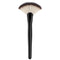 Luxspire Professional Fan Makeup Brush for Highlighting Blush Bronzer Cheekbones, Large Soft Dense Face Tool, Black
