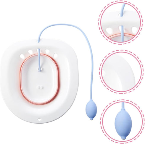 HAKIDZEL Portable Sitz Bath Basin with Anti-Spill Overflow Protection for Postpartum Care Perineal Relief and Menstrual