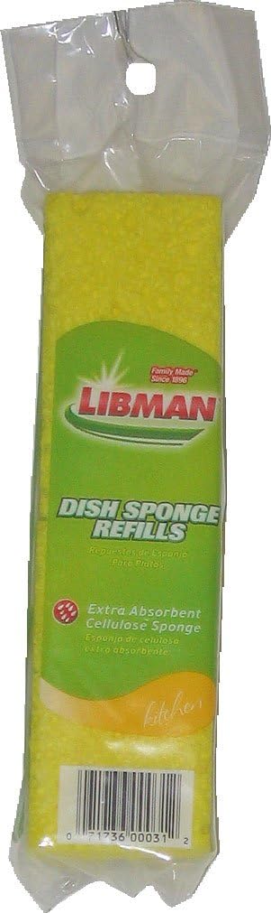 Libman Dish Sponge Refill, 2 Sponge Refills