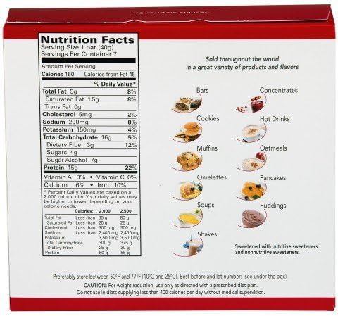 Protidiet Peanut Surprise High Protein Bar, 9.87 oz (280g), 7 Bars