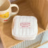 Small Makeup Bag - Quilted Travel Cosmetic Organizer in White Square Pouch with Zipper, Cute Toiletry Bag for Women