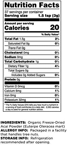 Terrasoul Superfoods Organic Acai Berry Powder, 8 Oz (Pack of 2)