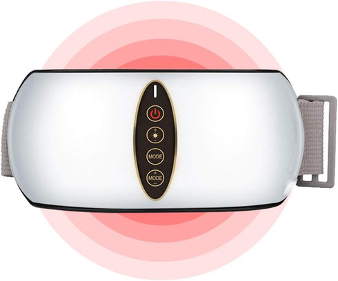 WOOLALA Abdomen Massage Belt with Heat, Therapy Heated Waist Belt Vibrating Back Massager