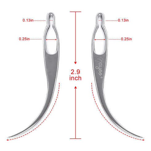 NAYOO Interlock Tool for Locs, EasyLoc Hair Tool for Dreadlocks, 5 Piece Silver Hair Locking Tool