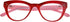 Eyekepper Large Cateye Design Reading Glasses - Oversized Readers for Women (Red)