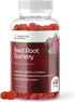 Organic Beet Root Gummies - Nitric Oxide Booster for Men & Women, Organic Non-GMO Gluten Free - 60CT