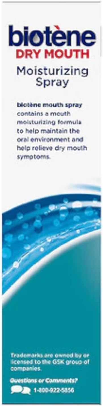 Biotene Moisturizing Dry Mouth Spray, Gentle Mint, 1.5 fl oz (Pack of 4)