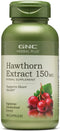 GNC Herbal Plus Hawthorn Extract 150mg, 100 Capsules for Heart Health