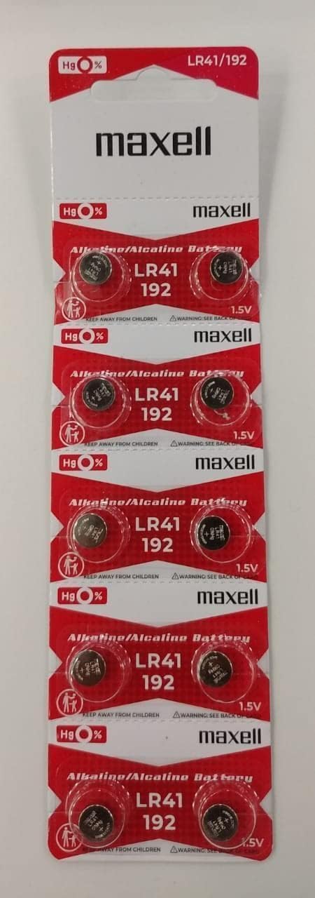 Maxell 10 LR41 AG3 192 1.5V x Alkaline Batteries