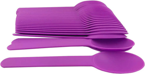 MMvolesy Purple Disposable Eco-Friendly Plastic Spoons Frozen Yogurt Ice Cream Spoons,Frozen Dessert