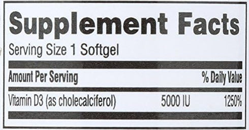 365 Everyday Value Vitamin D3 5000 IU | 120 Count